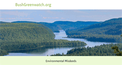 Desktop Screenshot of bushgreenwatch.org